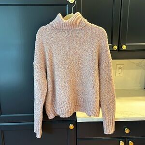 Cozy Pink Turtleneck Sweater